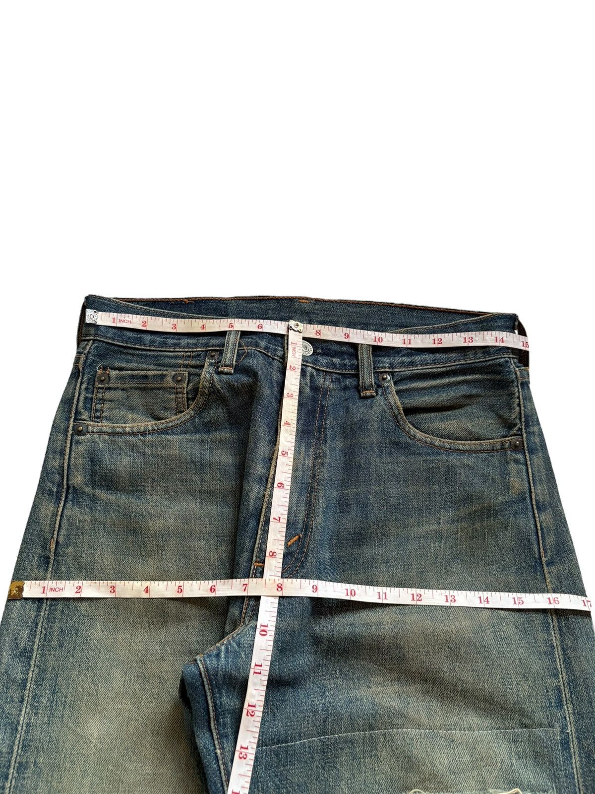 Levi's Vintage 80s Levis Big E Selvedge Rusty Mud Wash Loose Jeans Size US 29 - 14 Thumbnail