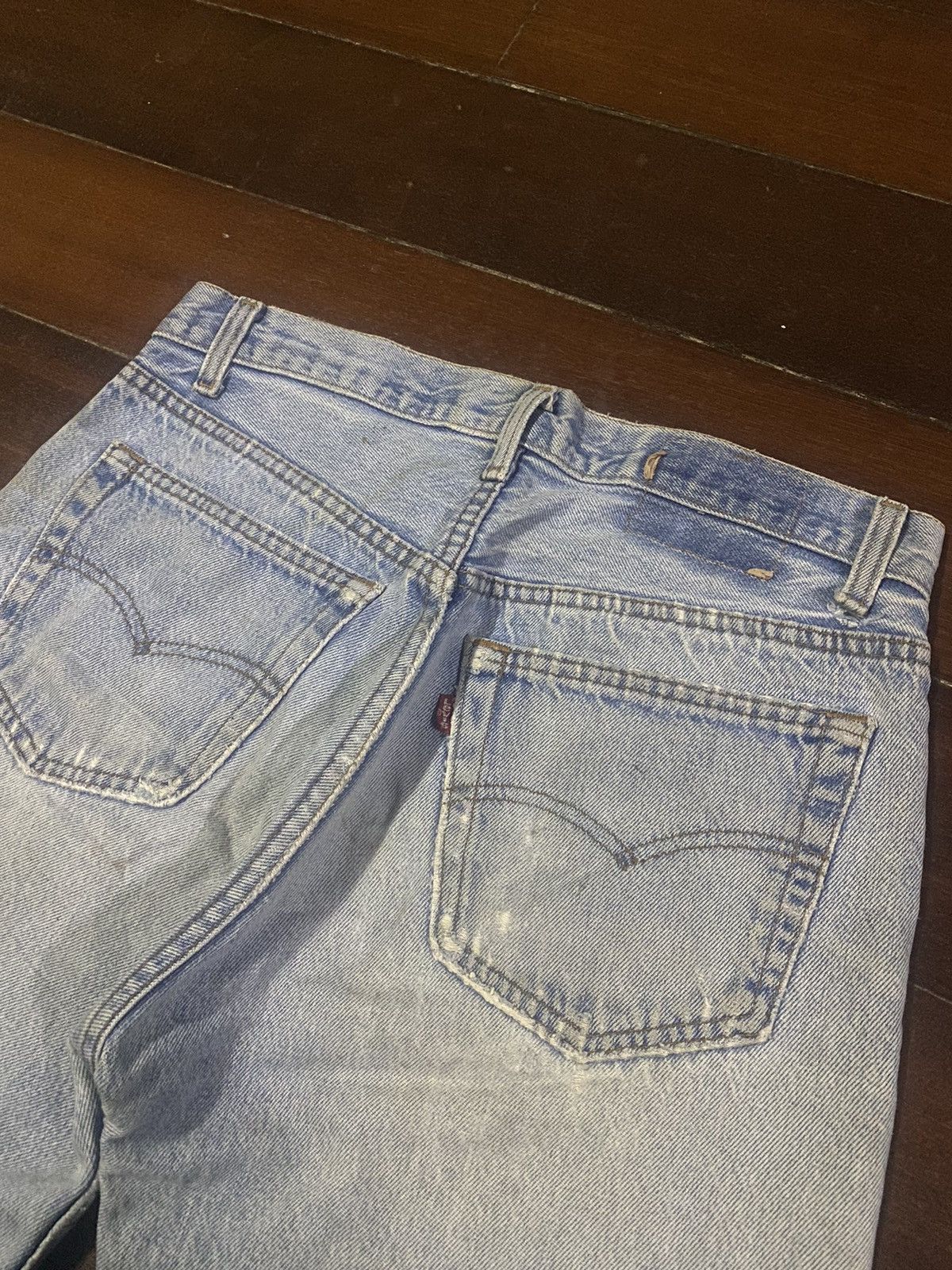 Levi's Vintage 80s Levis 501 Faded Blue Jeans distressed Size US 32 / EU 48 - 16 Thumbnail