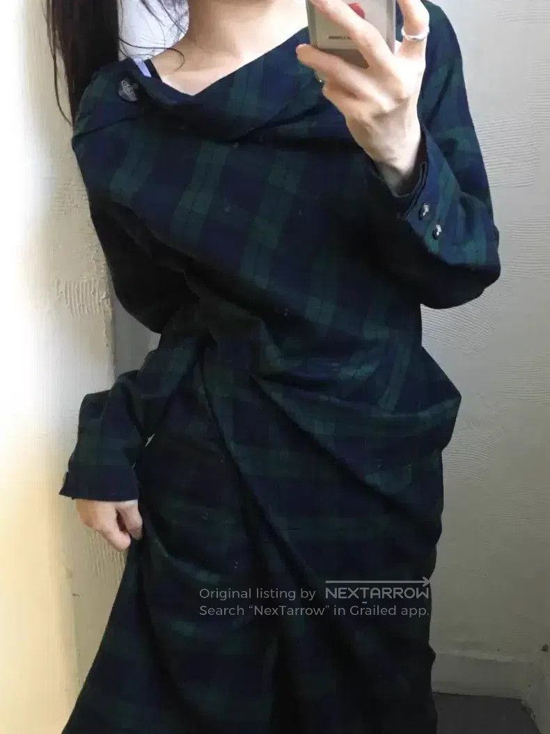 Vivienne Westwood Vivienne Westwood Distressed irregular plaid long sleeve d Size S / US 4 / IT 40 - 8 Thumbnail
