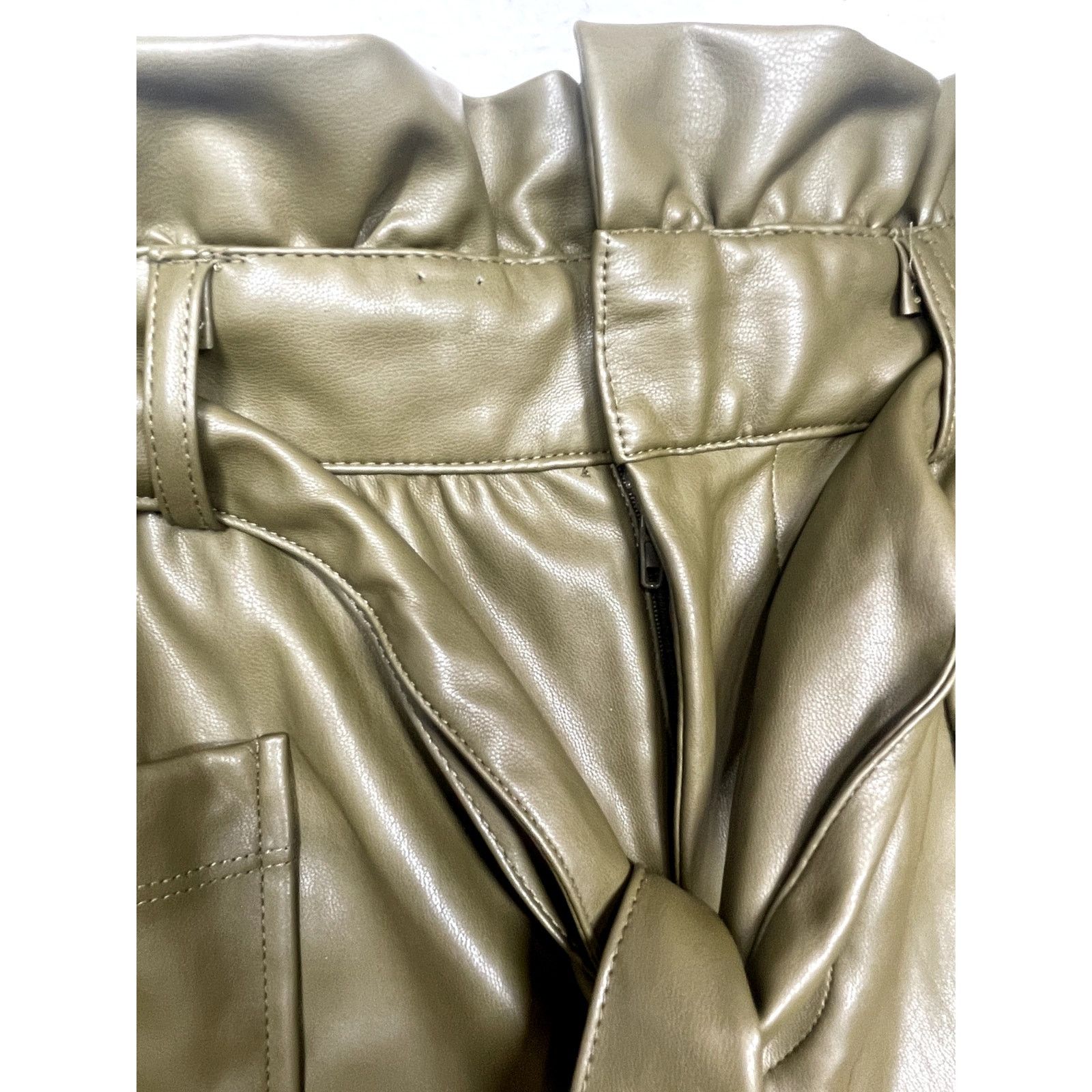 Other Who What Wear Women's Faux Paperbag Leather Pants - Size 6 Size 28" / US 6 / IT 42 - 5 Thumbnail