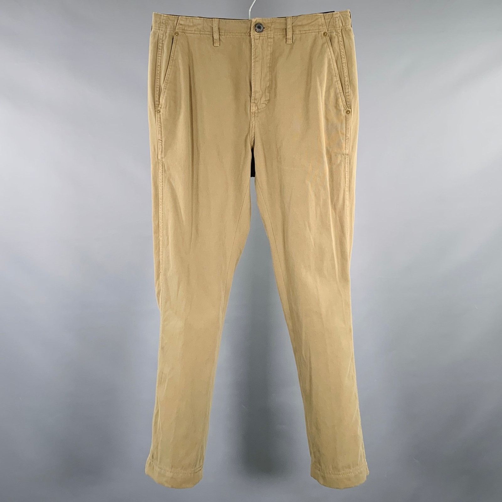 Billy Reid Size 29 Green Olive Cotton Flat Front Casual Pants Size US 29 - 1 Thumbnail