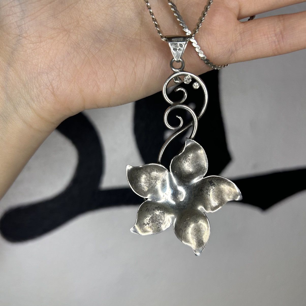 Vintage 925 Silver Vintage Necklace Size ONE SIZE - 4 Thumbnail