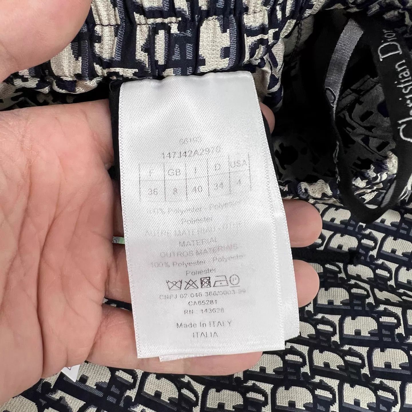 Dior Dior 99 New Blue Oblique Full Print Logo Skirt 36 Size 26" / US 2 / IT 38 - 4 Thumbnail