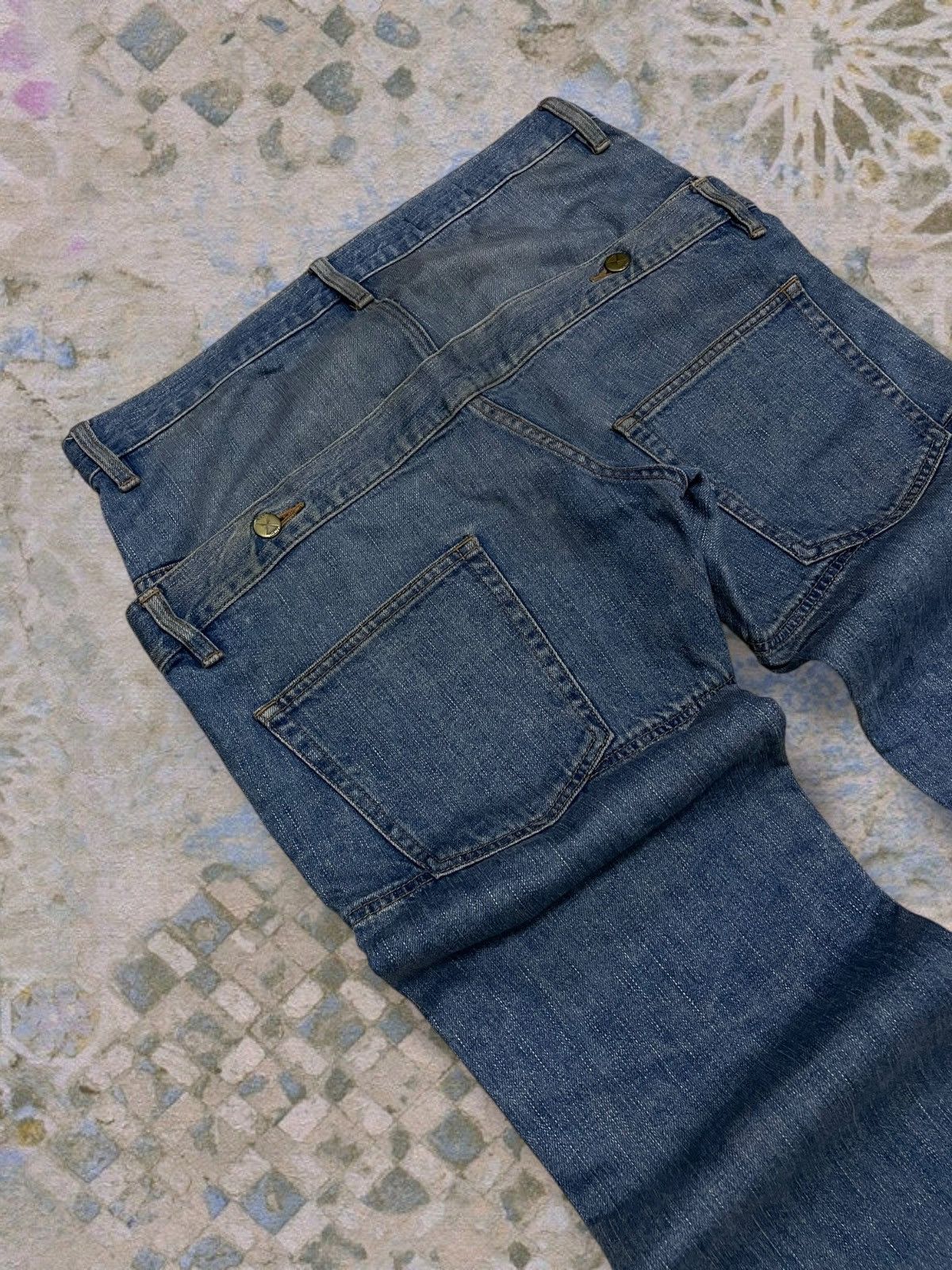 Final Home Vintage 90s Authentic Designer Final Home Double Waist Denim Size US 33 - 15 Thumbnail