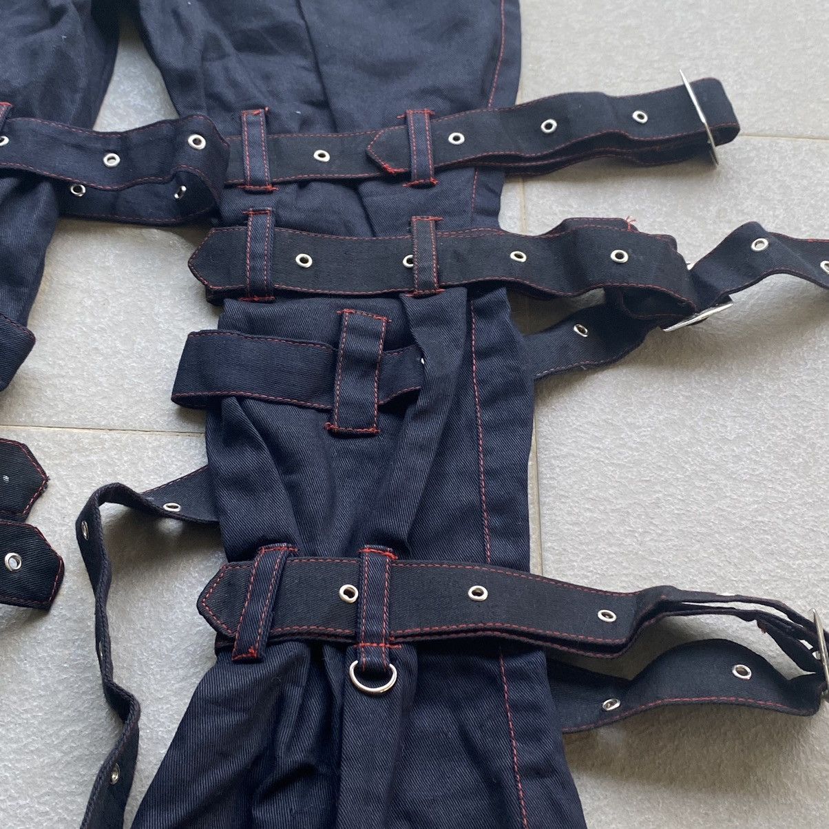 Seditionaries Men Bondage black strap pants alternative punk Size US 28 / EU 44 - 6 Thumbnail