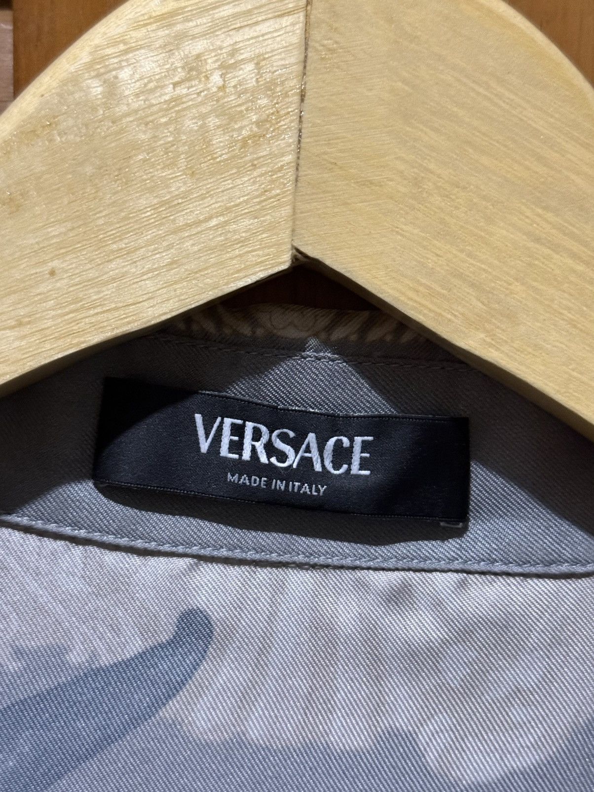 Versace Barocco Sea Silk Shirt Blue