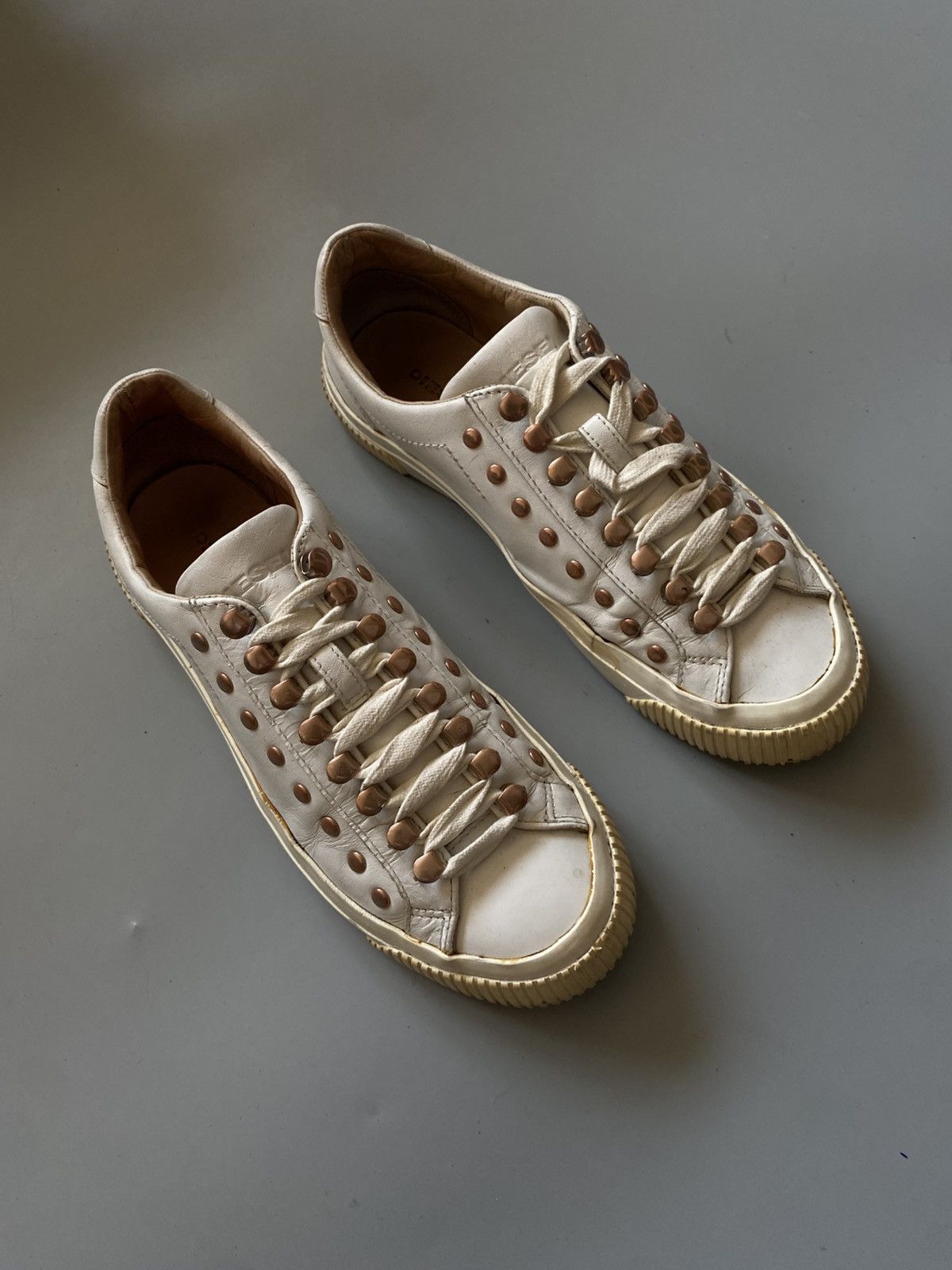 Diesel DIESEL y2k leather sneakers with metal buttons Size US 9 / IT 39 - 2 Thumbnail