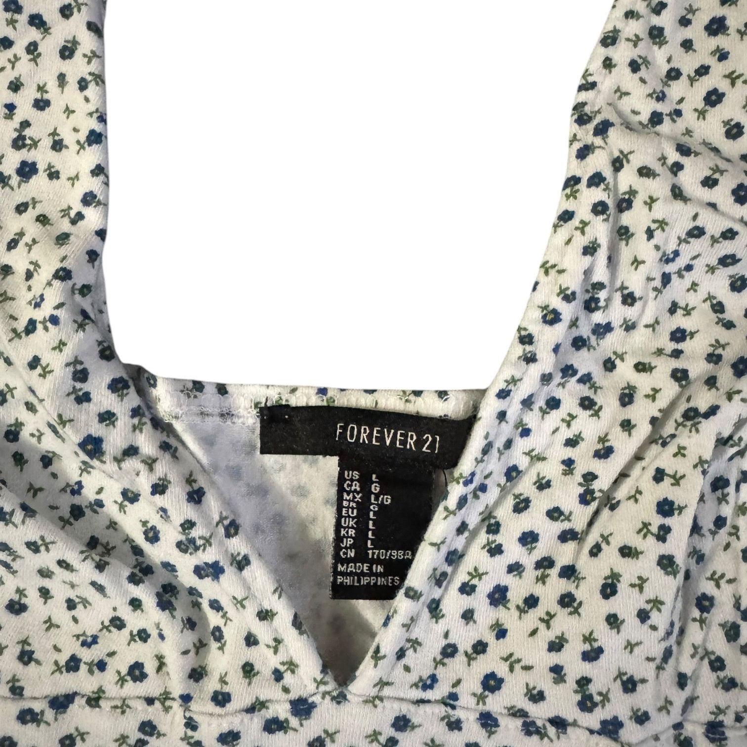 Forever 21 Forever 21 Junior’s Cropped Floral Tank Top Ruffls Large Size L / US 10 / IT 46 - 2 Thumbnail