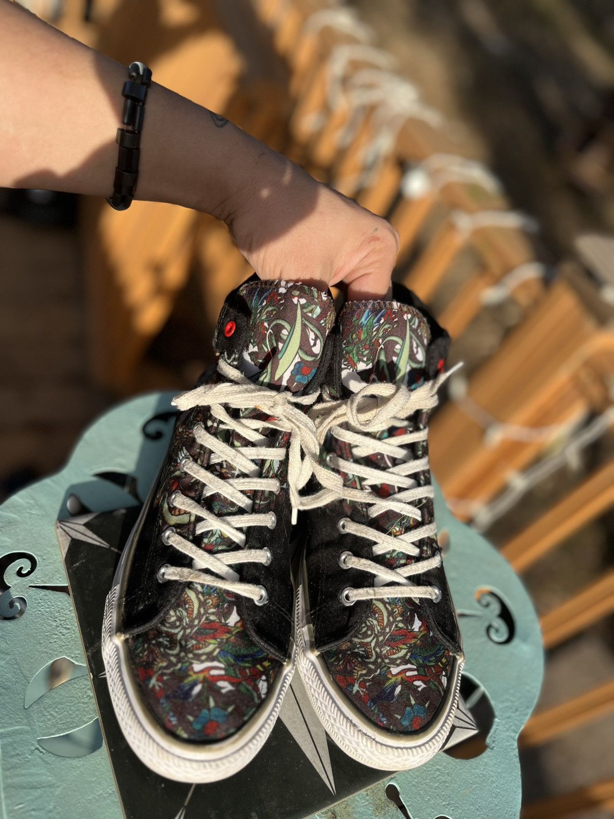Ed Hardy *^*^FREE GIFT!!!*^*^ ULTRA RARE Ed Hardy tattoo hightops Size US 10 / EU 43 - 3 Thumbnail