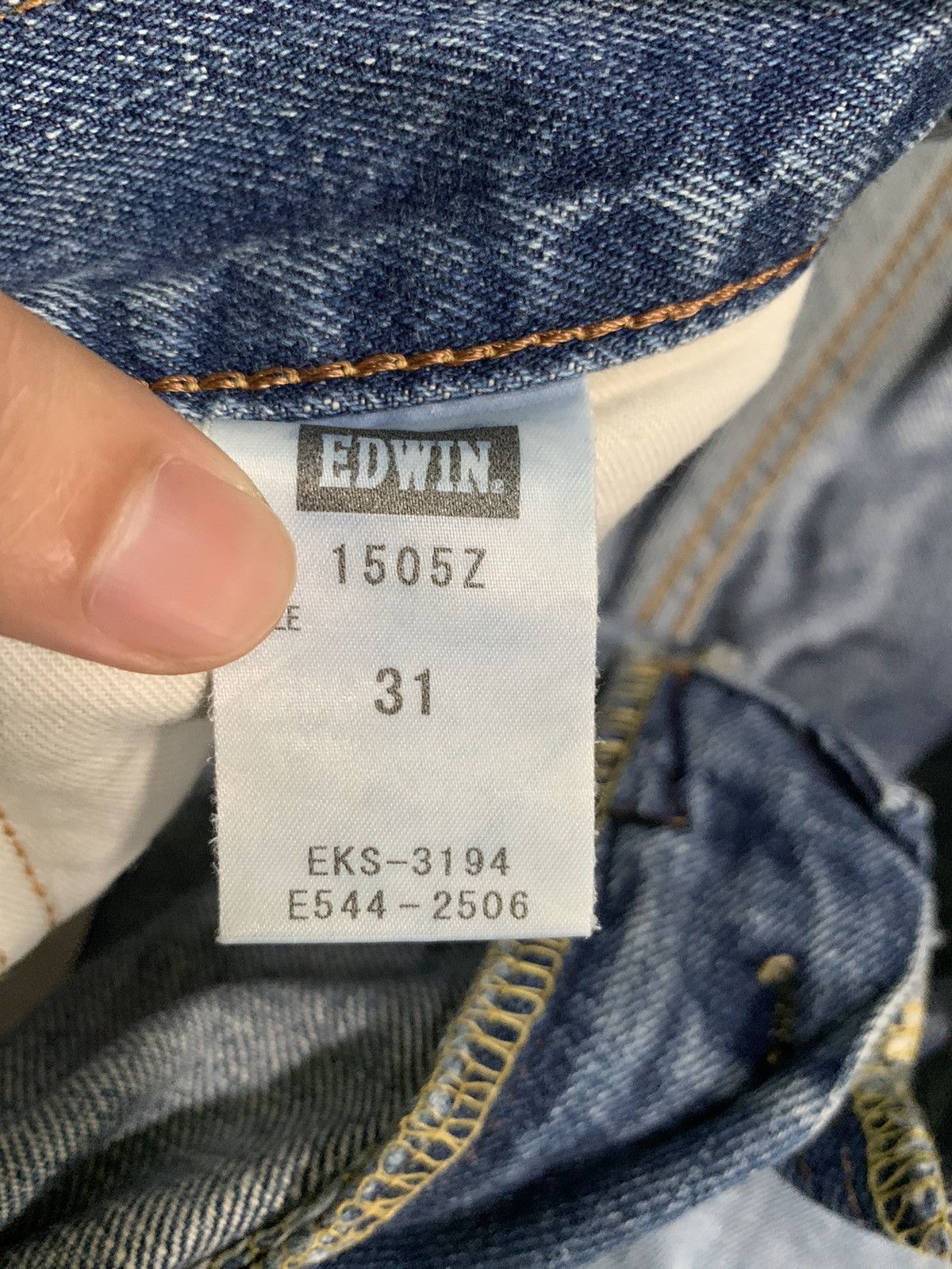 Japanese Brand VINTAGE EDWIN SELVEDGE 505Z JAPANESE FADED DISTRESSED DENIM Size US 34 / EU 50 - 17 Thumbnail