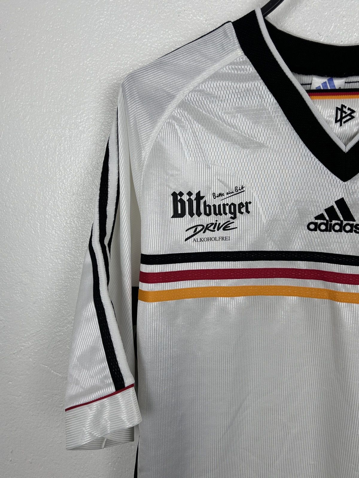 Adidas 90s Vintage Adidas Germany DFB 1998 Home Kit Jersey Size US M / EU 48-50 / 2 - 4 Thumbnail