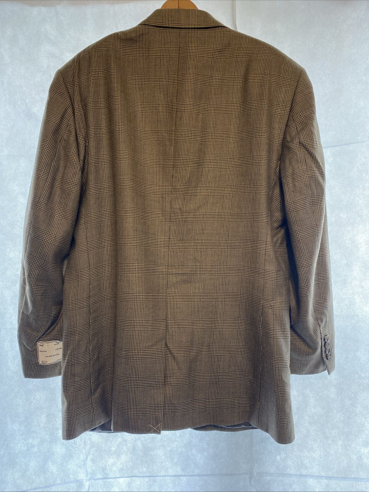 Jos. A. Bank Jos.A.Bank Tan Plaid Blazer 44L Size 44L - 5 Thumbnail