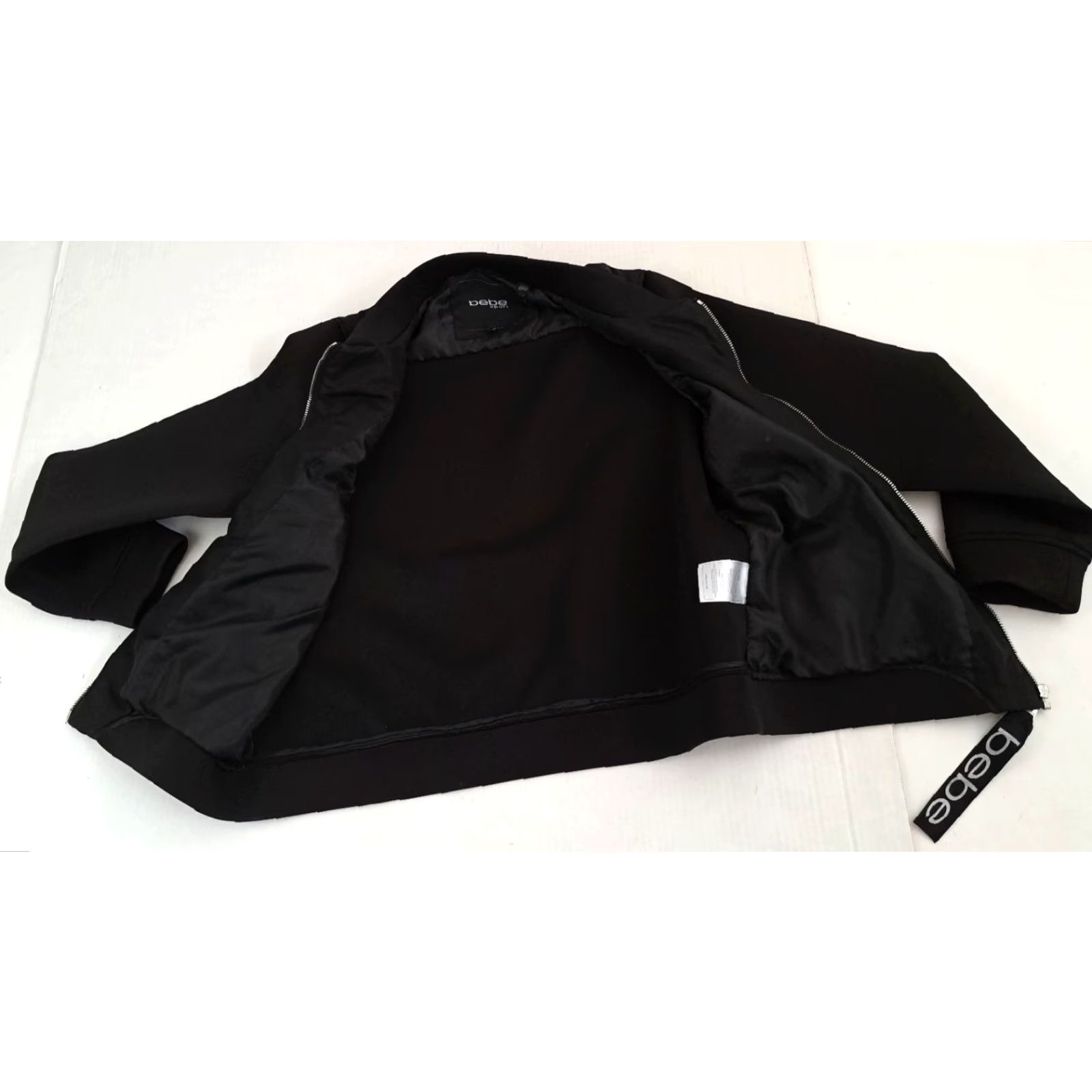 Bebe VINTAGE Bebe Sport Woman Full Zip Pockets Track Jacket Black XL Size XL / US 12-14 / IT 48-50 - 3 Thumbnail