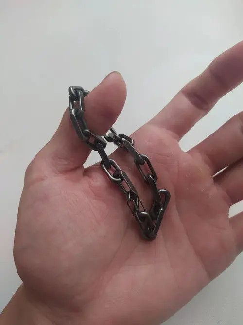 Jewelry 19cm Length Oxidized Black Chain Link Bracelet Size ONE SIZE - 4 Thumbnail