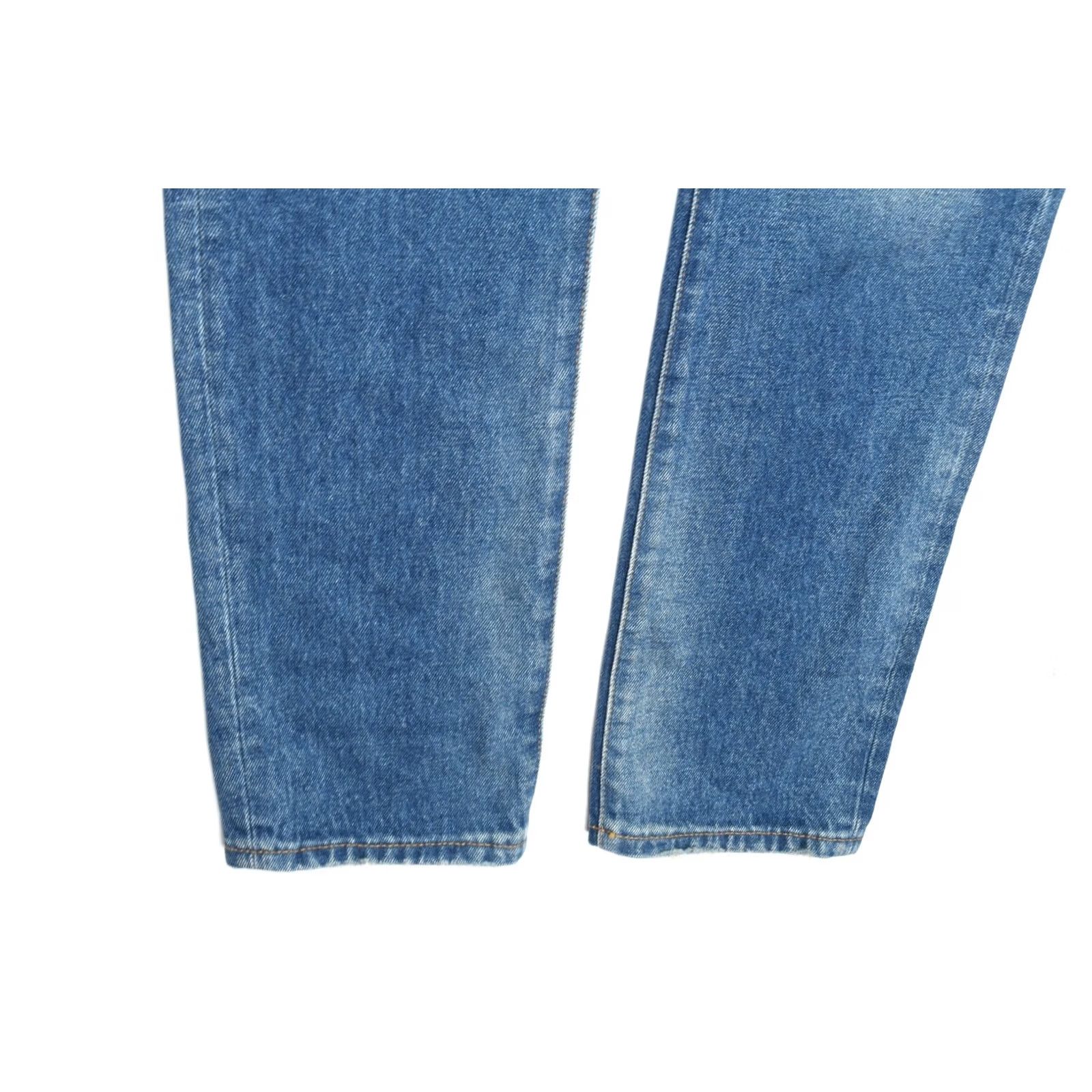 Alanui Alanui Jeans Mens 35 Blue Fad Slim Fit Tapered Leg Cotton Denim Made in Italy Jeans Mens 35 Blue Slim Tapered 5-Pocket Denim Italy Modern Classic Size US 35 - 4 Thumbnail