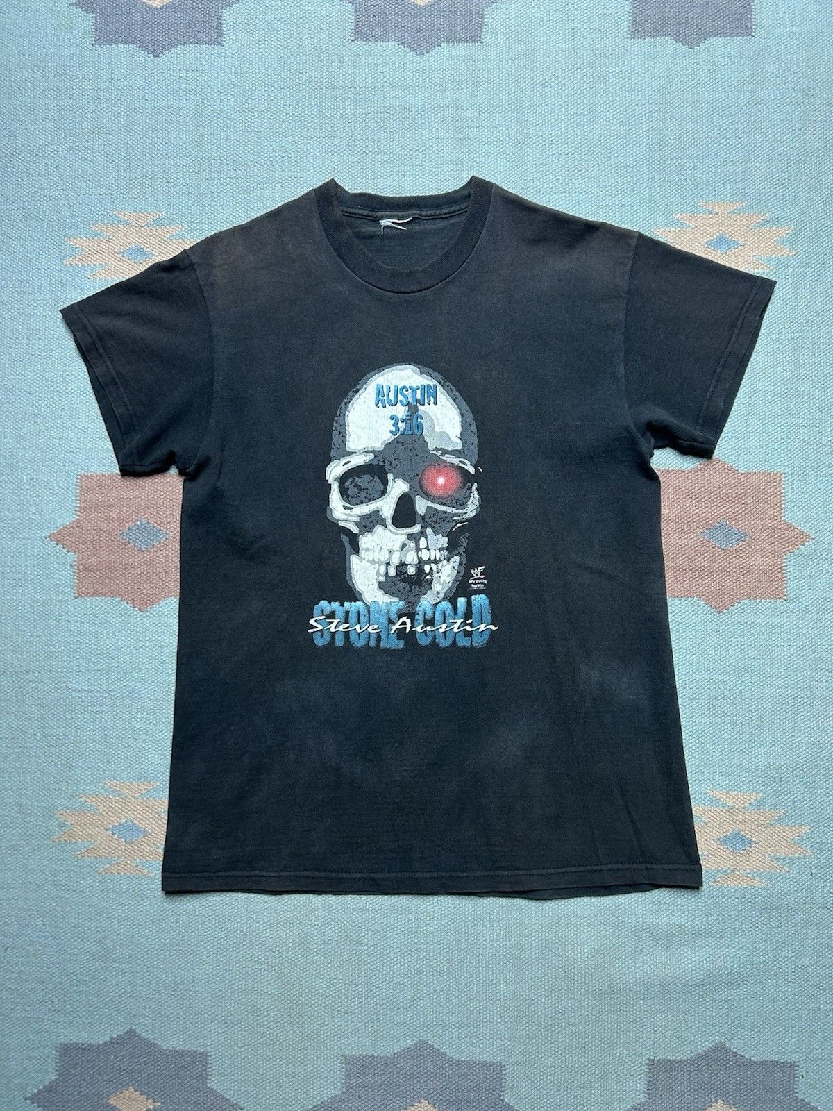 Vintage 90s t shirt stone cold Steve Austin WWF terminator skull M/L Size US M / EU 48-50 / 2 - 1 Thumbnail