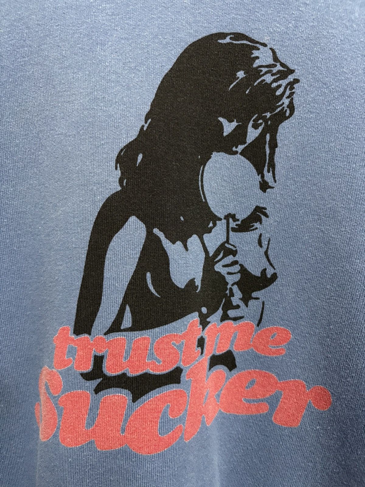 Hysteric Glamour Vtg 90's Hysteric Glamour " Trust me Sucker " Blue Crewneck Size M / US 6-8 / IT 42-44 - 4 Thumbnail