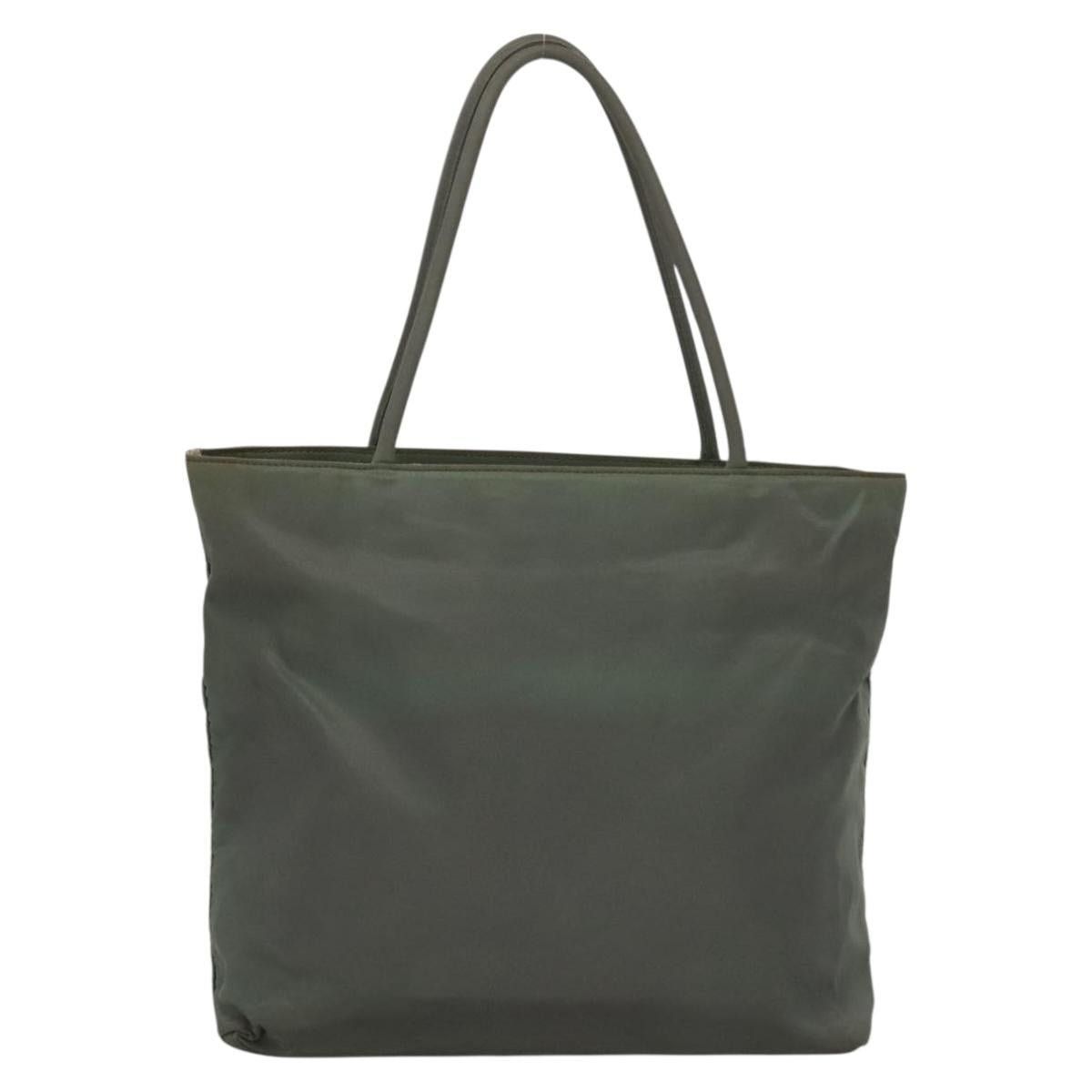 Prada PRADA Hand Bag Nylon Khaki Silver Size ONE SIZE - 3 Thumbnail