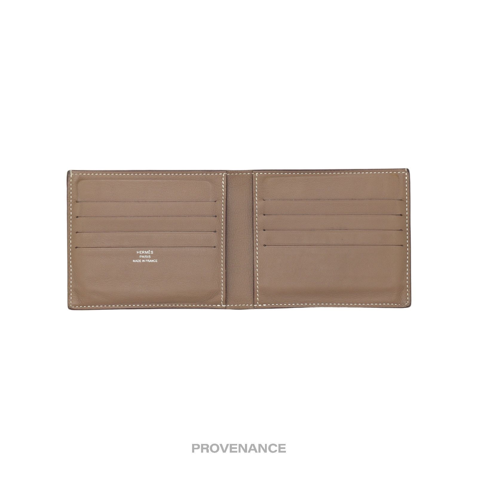 Hermes 🔴 Hermès Citizen Twill Compact Wallet - Etoupe Swift Size ONE SIZE - 6 Thumbnail