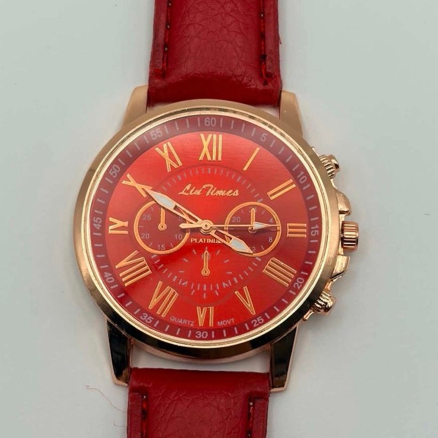 Other Rose Gold & Red Lin Times Men’s Watch Size ONE SIZE - 2 Thumbnail