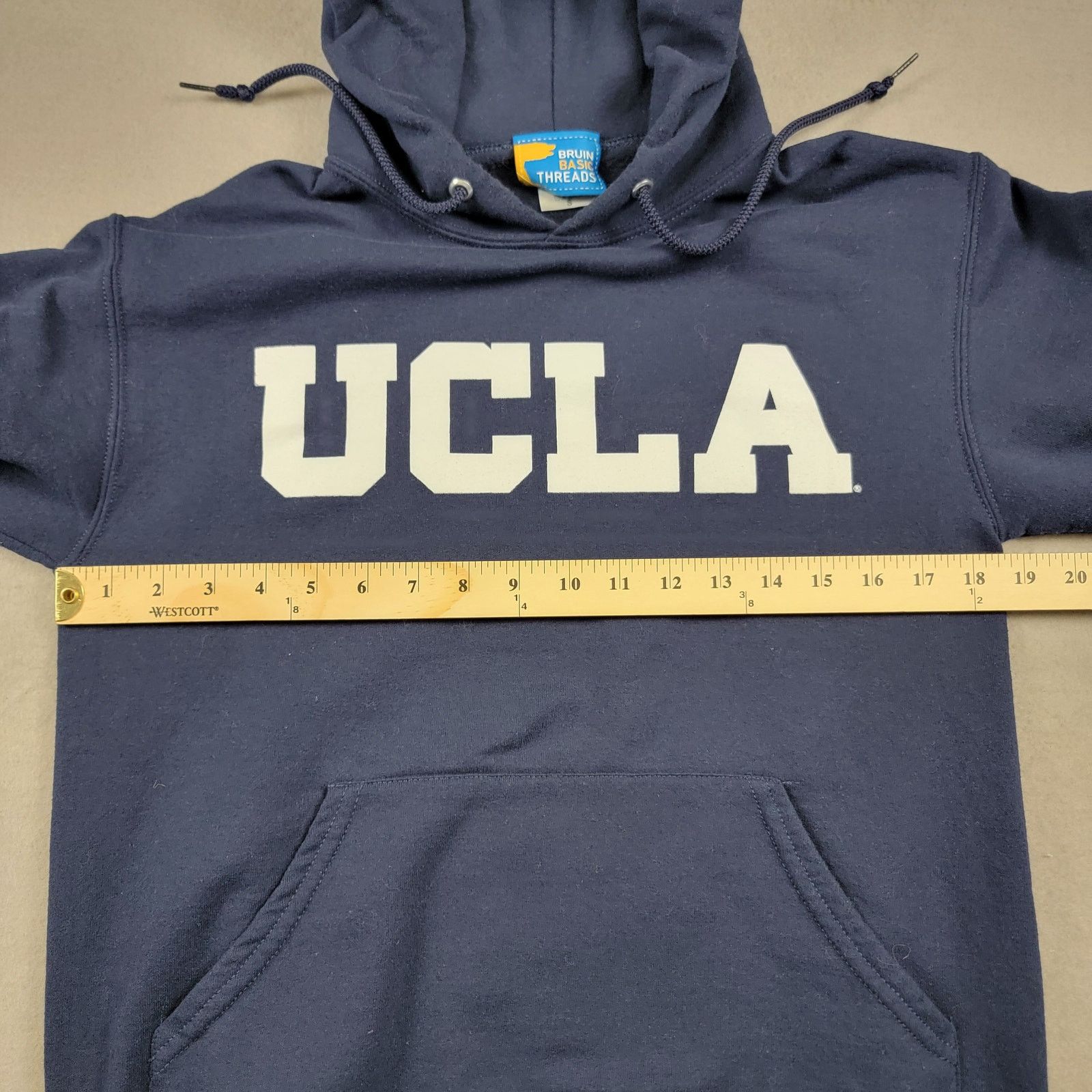 NCAA UCLA Bruin Basic Threads Hoodie Sz S Dk Blue Pullover (540) Size US S / EU 44-46 / 1 - 6 Thumbnail
