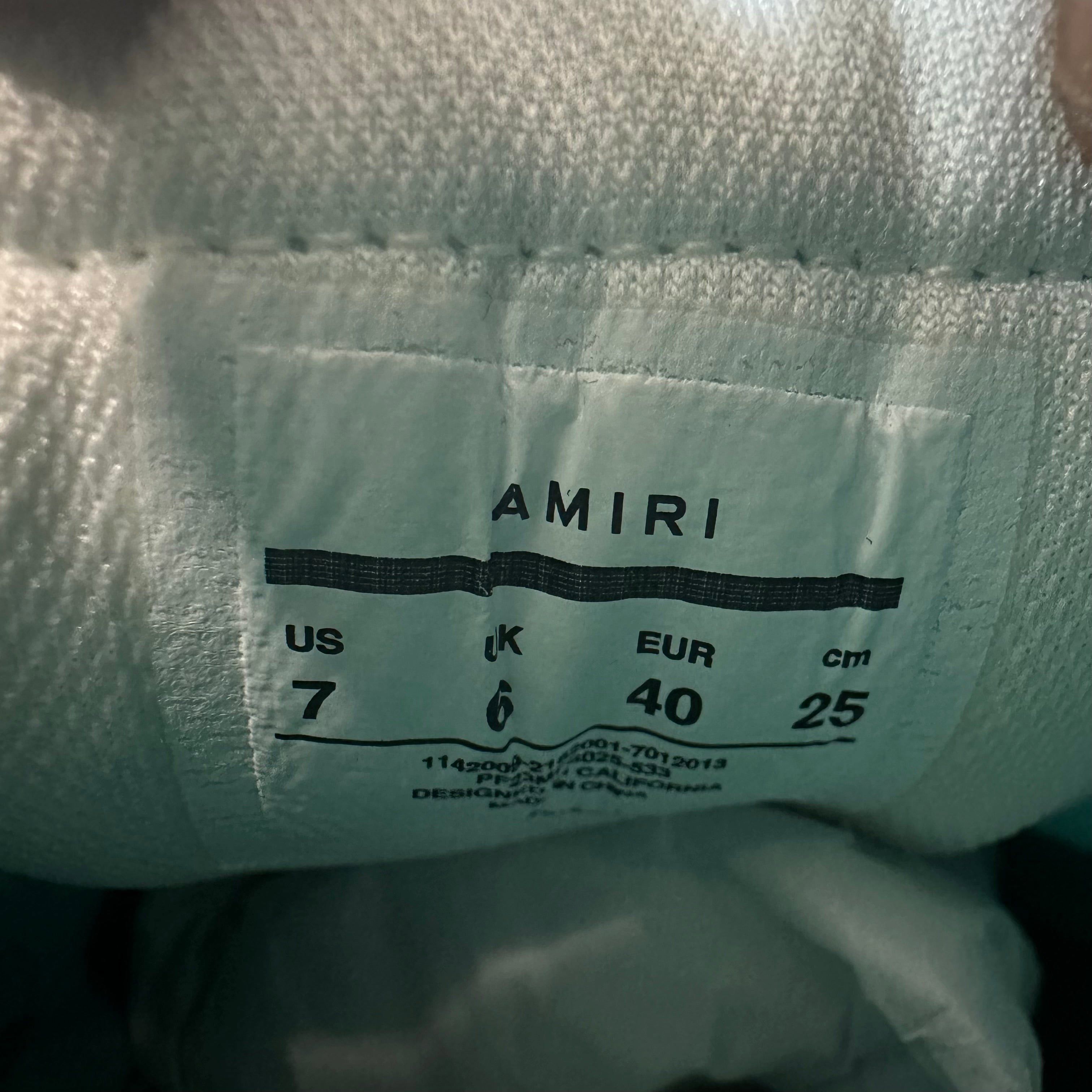 Amiri Amiri Navy Skeleton White Teal Blue Sneaker Sz 7 (40) Size US 7 / EU 40 - 7 Thumbnail