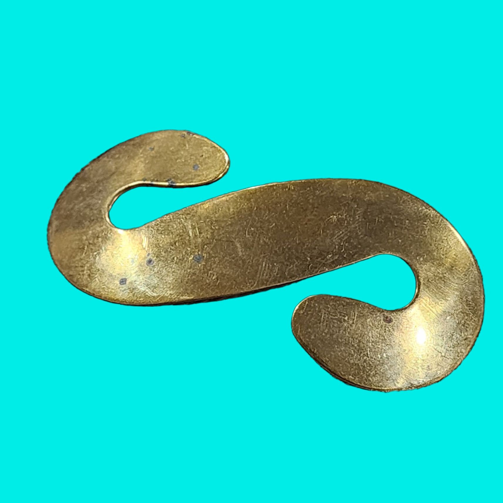 Vintage VINTAGE Handmade Solid Brass Post-Medieval Buckle Size ONE SIZE - 1 Thumbnail