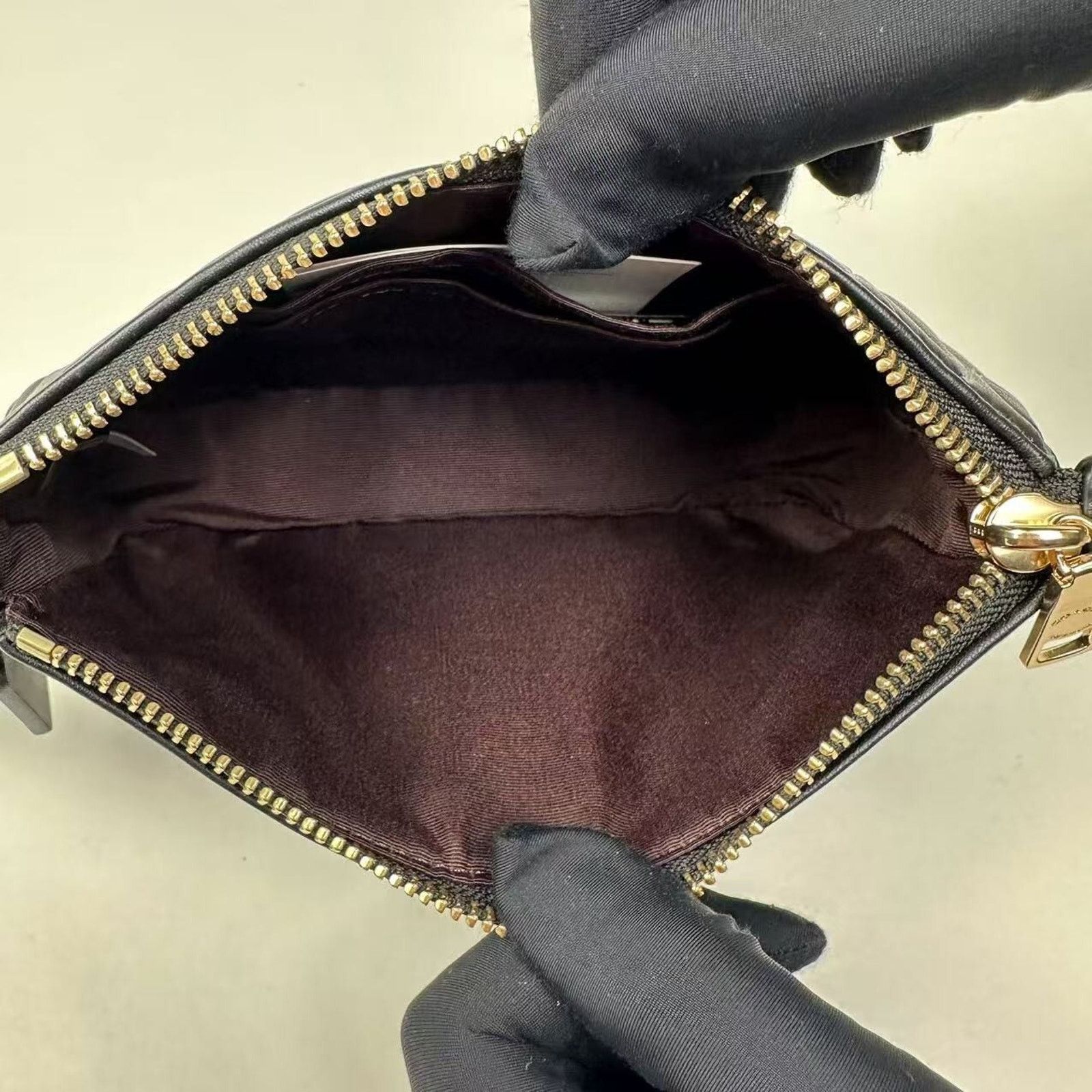 Coach Coach Wristlet Nolita 19 Signature Leather Embossed C Black Size ONE SIZE - 8 Thumbnail