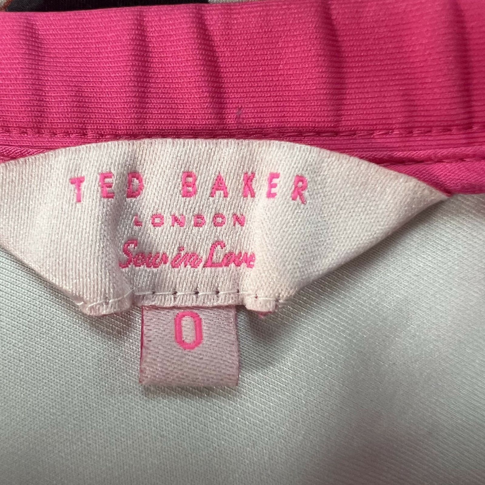 Ted Baker Ted Baker Pink Multicolor Paisley A-Line Mini Skirt Sz 0 Size 25" / US 0 / IT 36 - 6 Thumbnail