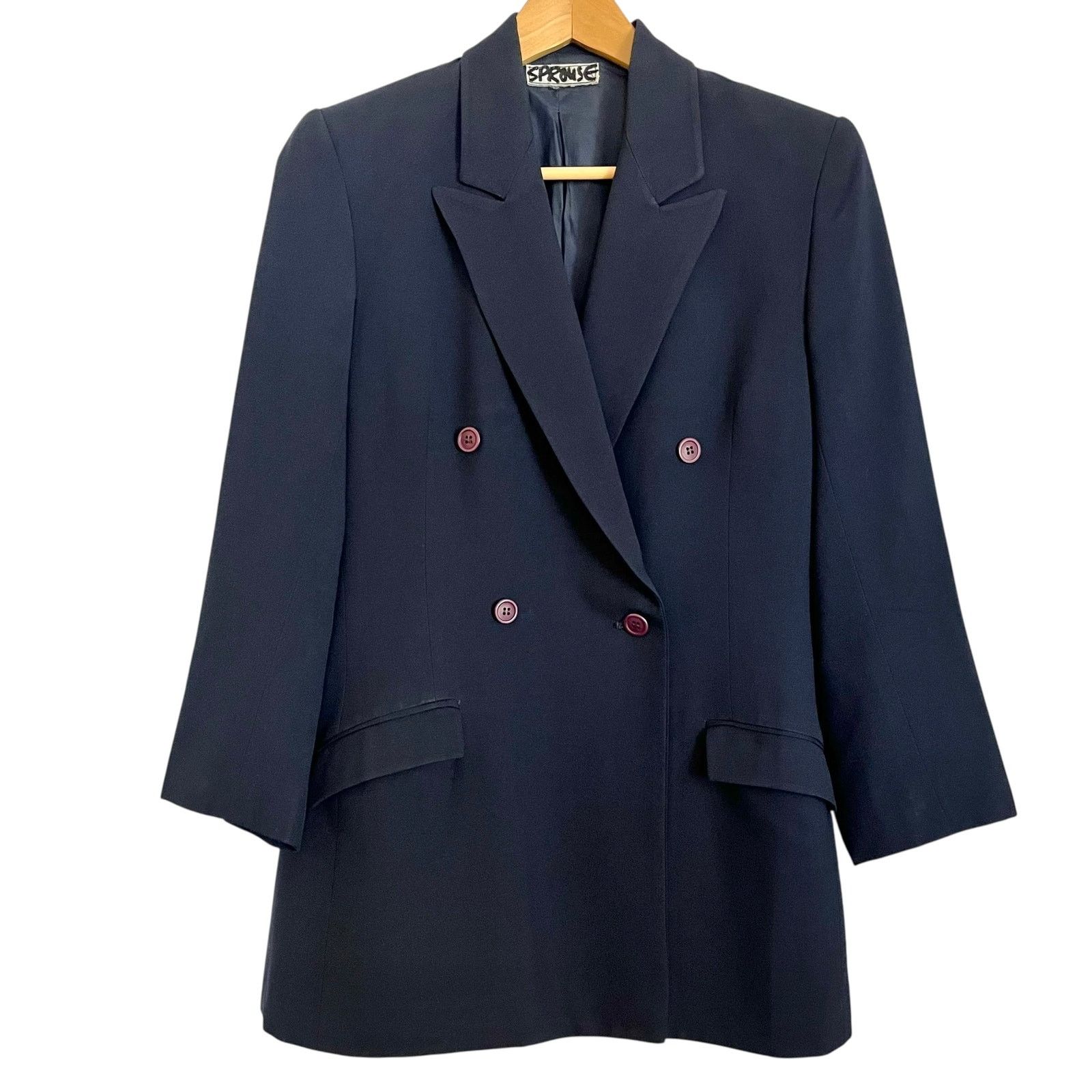 Stephen Sprouse × Vintage RARE Stephen Sprouse Archival Navy Blue Blazer Jacket Size S / US 4 / IT 40 - 9 Thumbnail