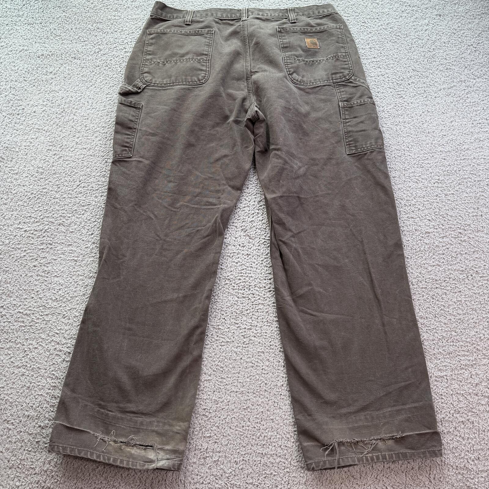 Carhartt Carhartt B11 Dungaree Work Pants Gray 38x32 Distressed Size US 38 / EU 54 - 2 Thumbnail