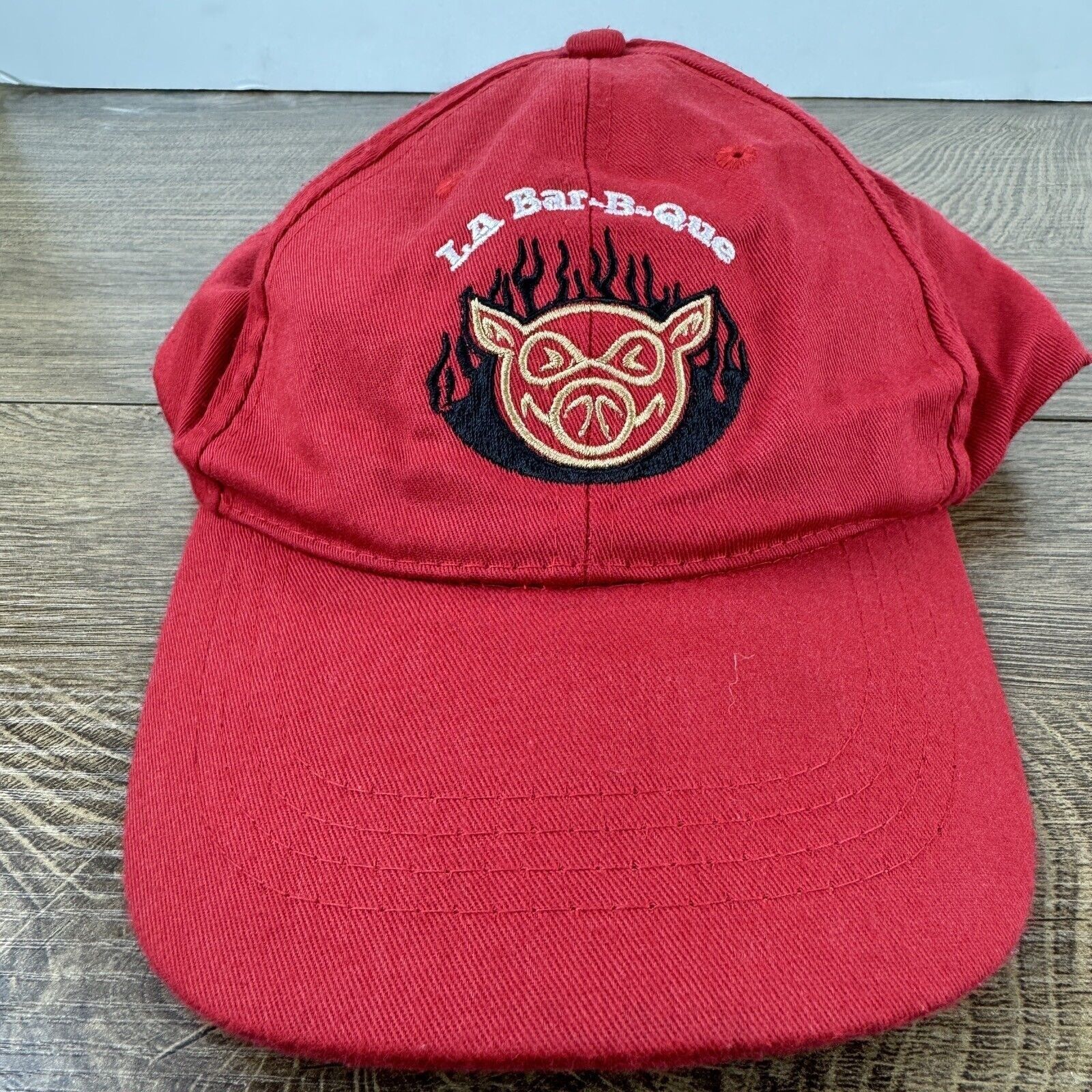 Other LA Bar-B-QUE Hat LA BBQ Hat Red Hat Adjustable Adult Size Ha Size ONE SIZE - 2 Thumbnail