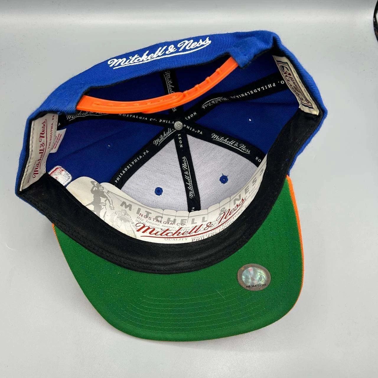 Mitchell & Ness Cleveland Cavaliers Cavs Hat Men Blue Orange Snap Back Cap Size ONE SIZE - 2 Thumbnail