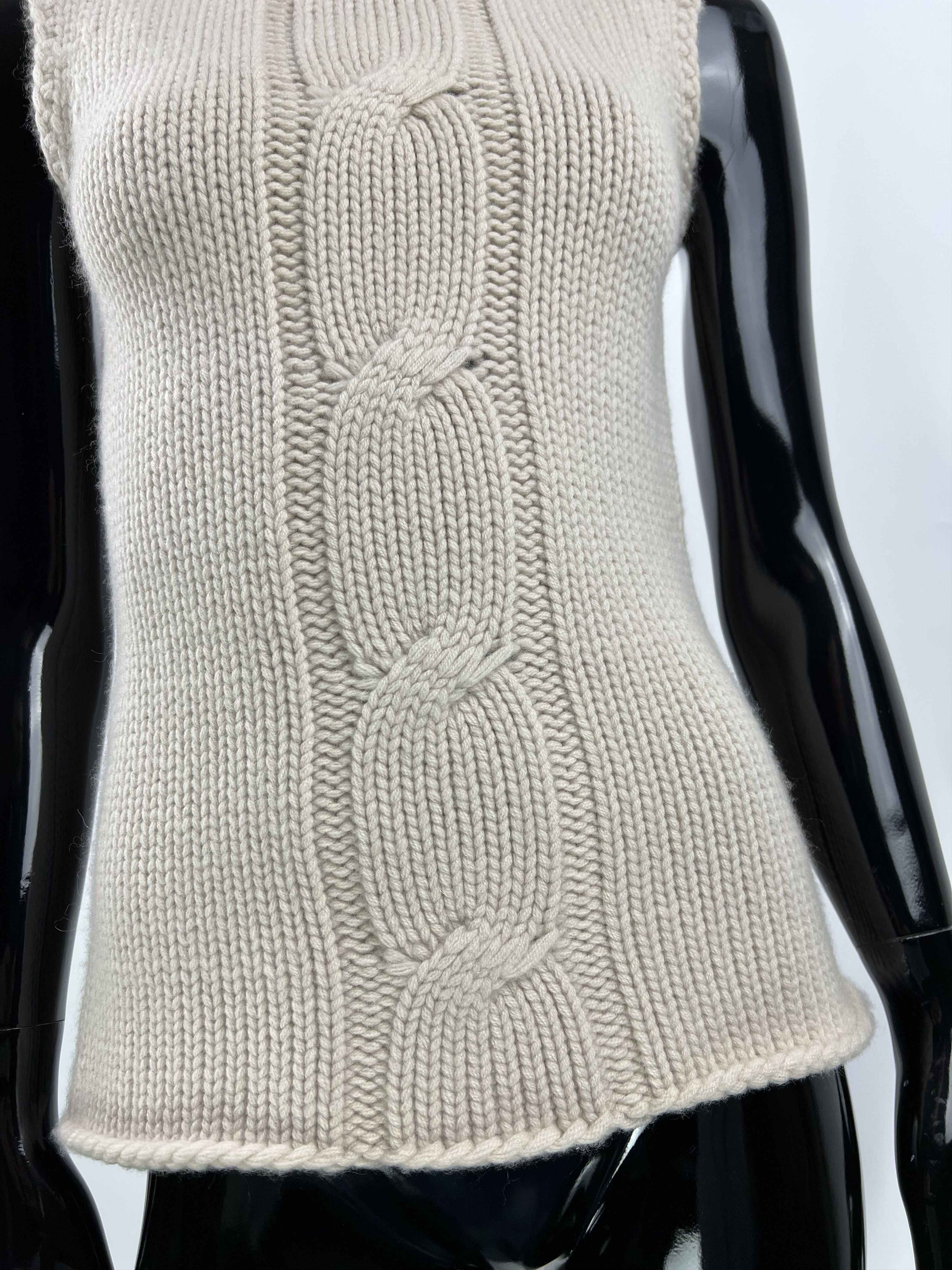 Other 81 Hours Women’s Ivory 100% Cashmere Cable Knit Vest Size S Size S / US 4 / IT 40 - 5 Thumbnail