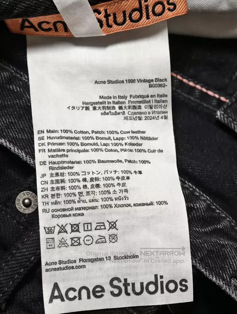 Acne Studios Acne Studios Black straight-leg pants Size US 28 / EU 44 - 8 Thumbnail