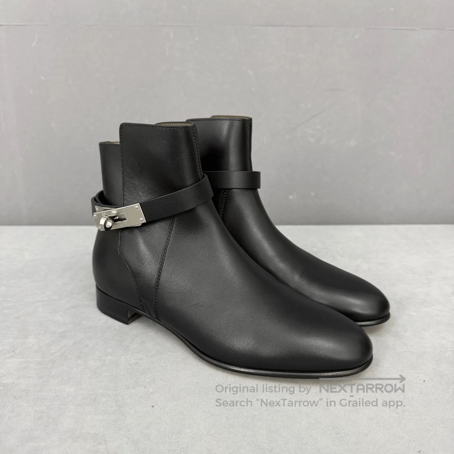 Hermes Hermes Kelly Silver Buckle Chelsea Boots. Size US 6 / IT 36 - 3 Thumbnail