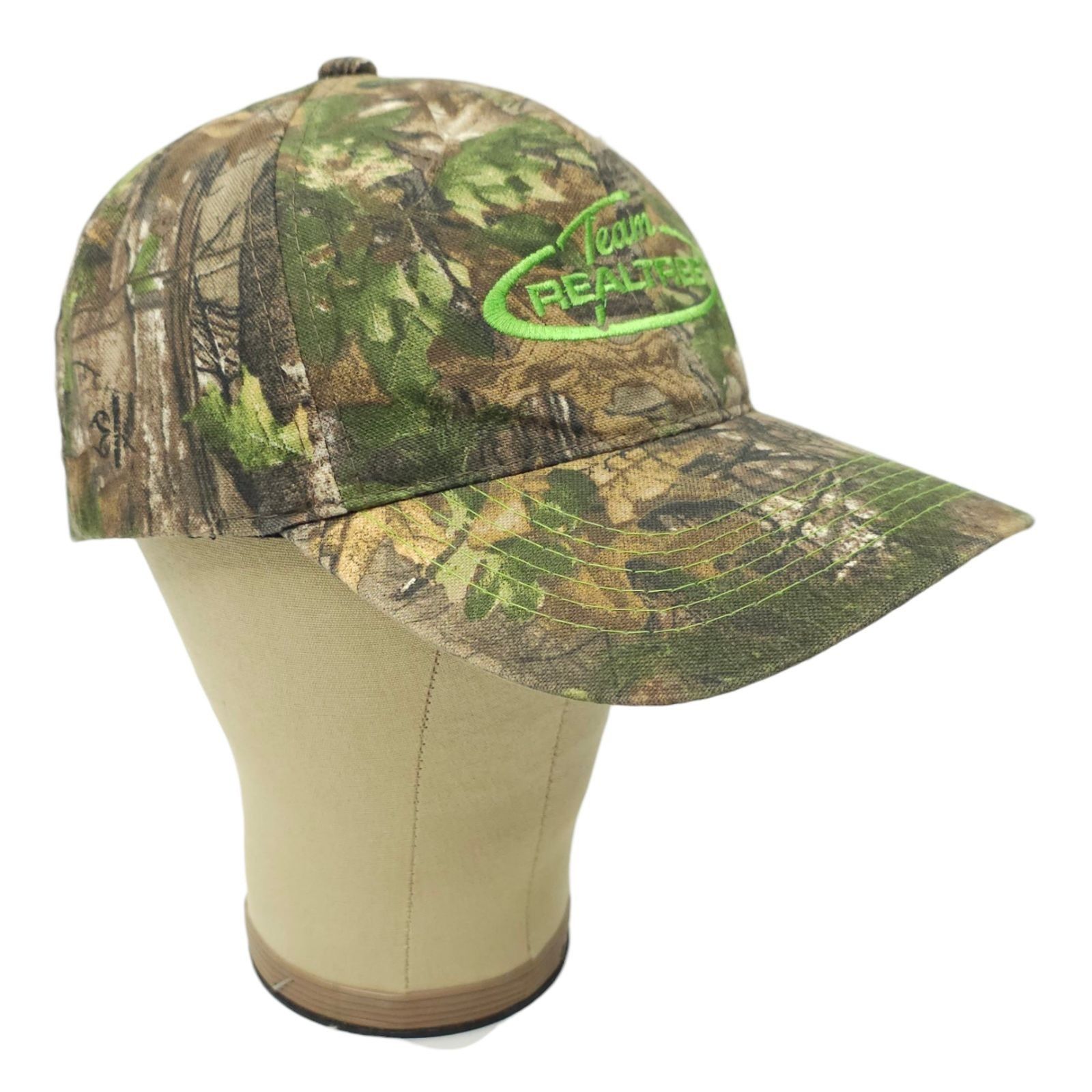 Realtree Team Realtree Camo Hat Strapback Cap Green Embroidered Logo Size ONE SIZE - 3 Thumbnail