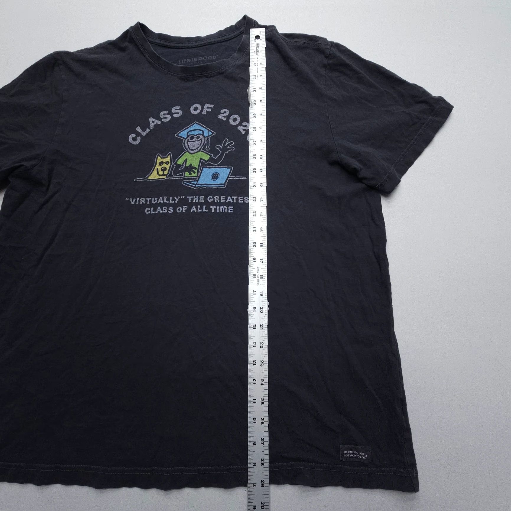 Life is Good Life is Good Crusher Tee Shirt Mens XL Class of 2020 Graphic Print Black Logo Shirt Size US XL / EU 56 / 4 - 6 Thumbnail