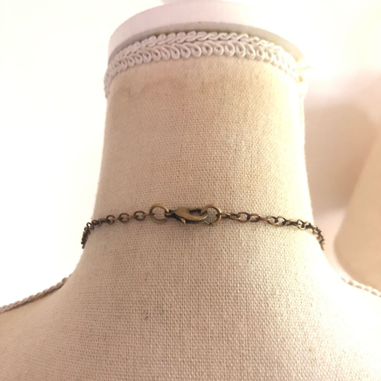 Handmade Handcrafted brass peacock filigree pendant w/chain Size ONE SIZE - 5 Thumbnail