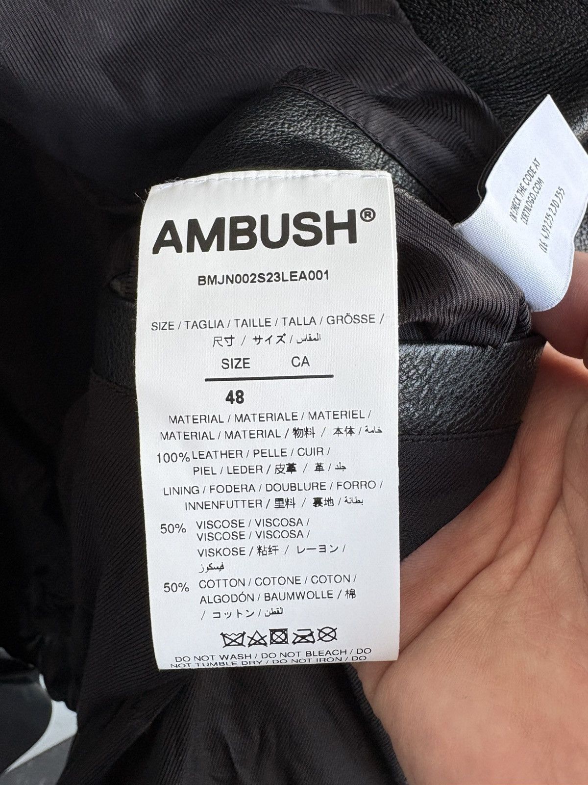 Ambush Design Ambush leather deconstructed jacket rare moto Size US M / EU 48-50 / 2 - 10 Thumbnail