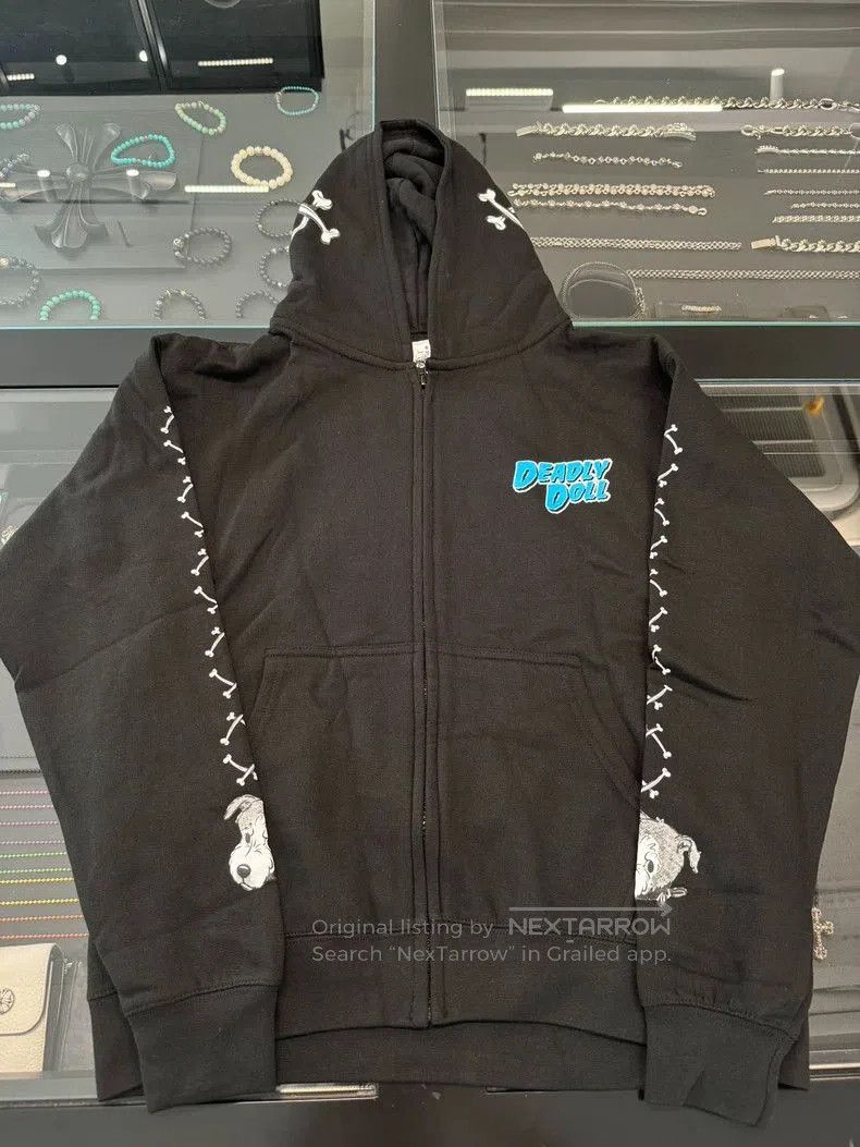 Balenciaga Deadly Doll Black Puppy Zip Hoodie. Size US XL / EU 56 / 4 - 2 Thumbnail