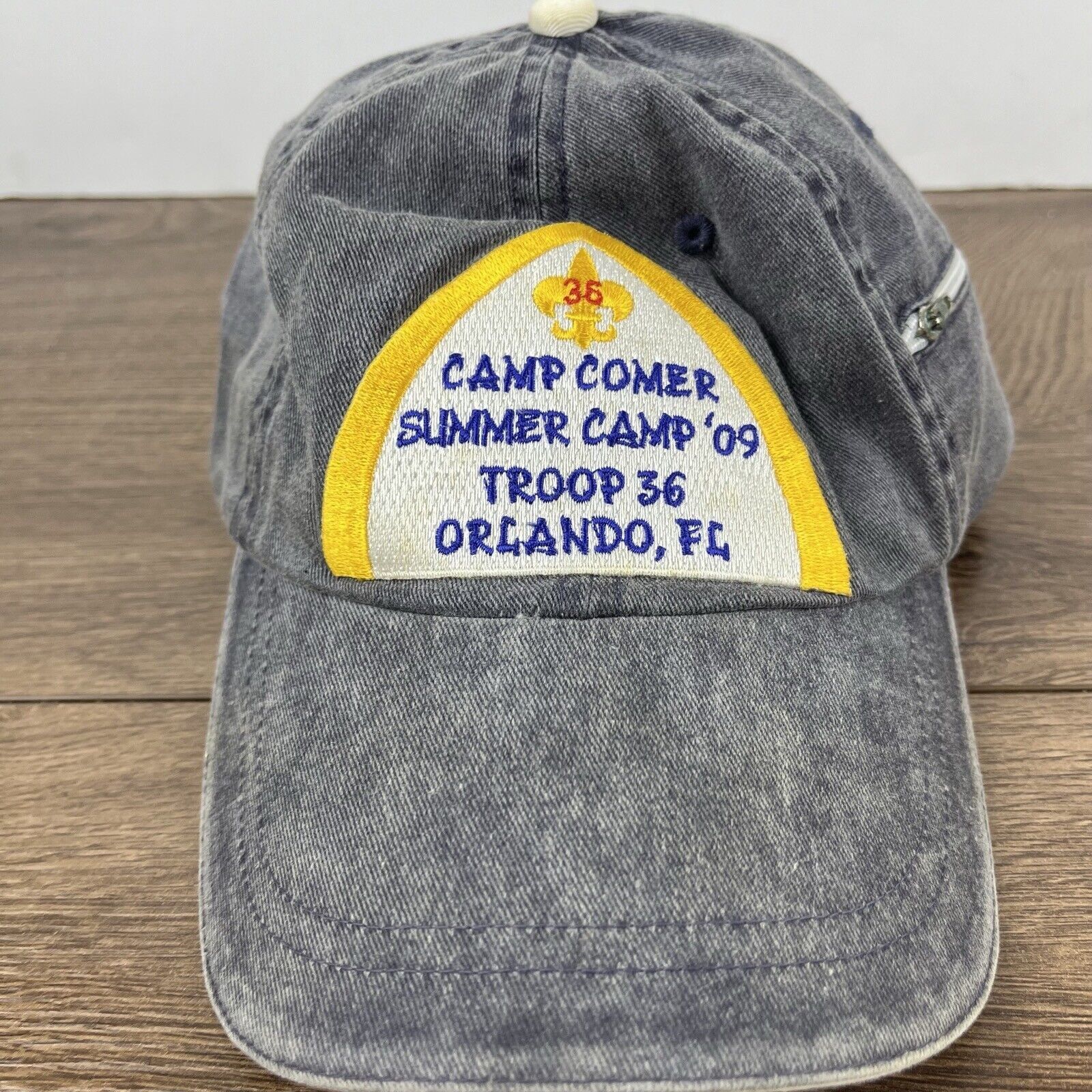 Other Camp Comer Hat Troop 36 Orlando Florida Gray Hat Adjustable Size ONE SIZE - 6 Thumbnail