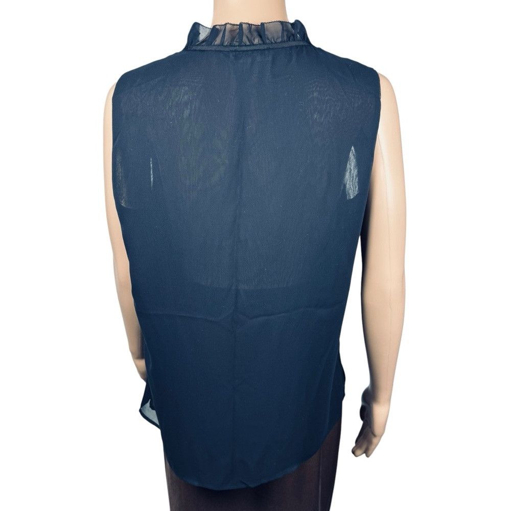 Calvin Klein Calvin Klein Georgette Front Closure Sleeveless Ruffle Neck Size M / US 6-8 / IT 42-44 - 4 Thumbnail
