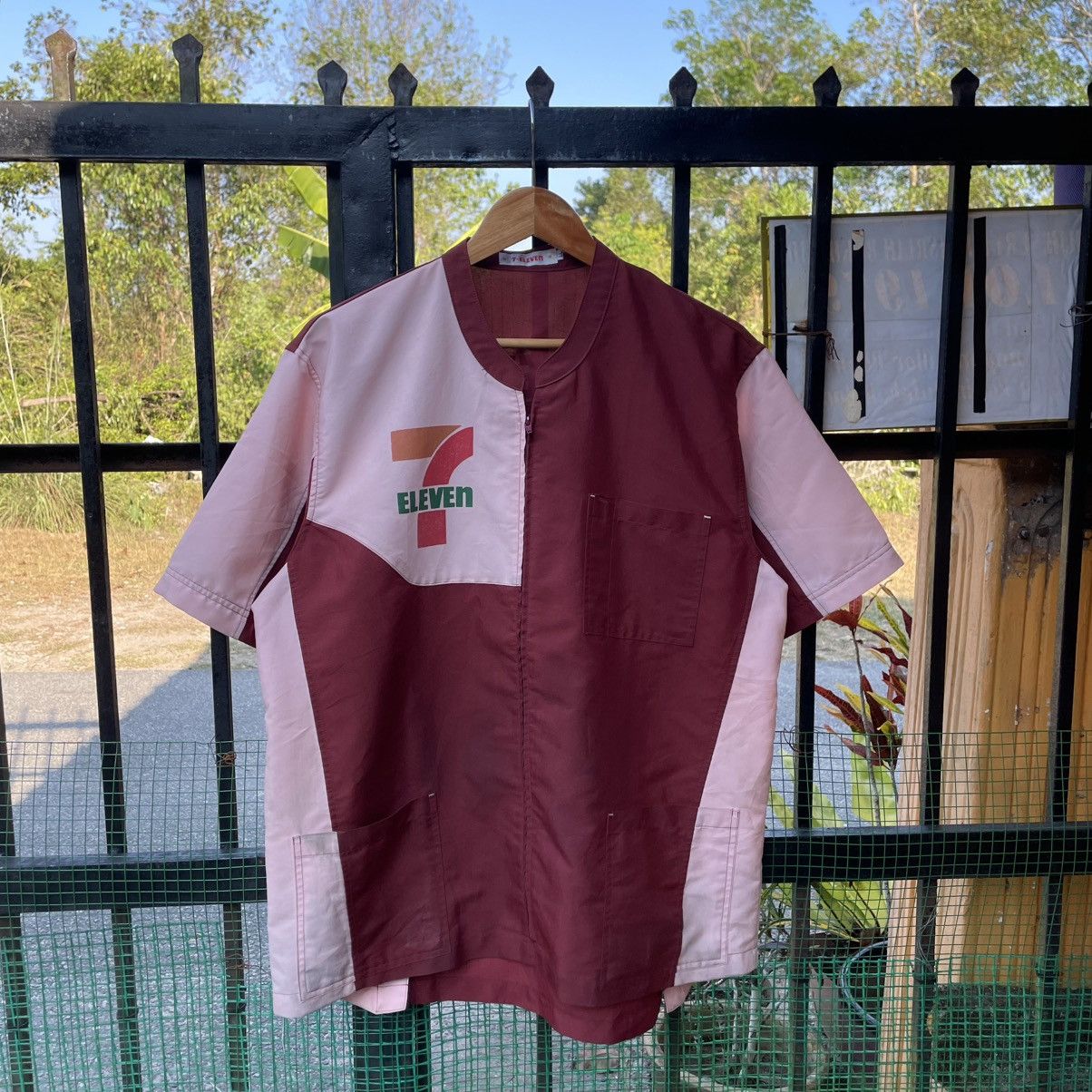 Japanese Brand 🔥Seven Eleven Big Logo Full Zipper Uniform Work Shirts Size US M / EU 48-50 / 2 - 3 Thumbnail