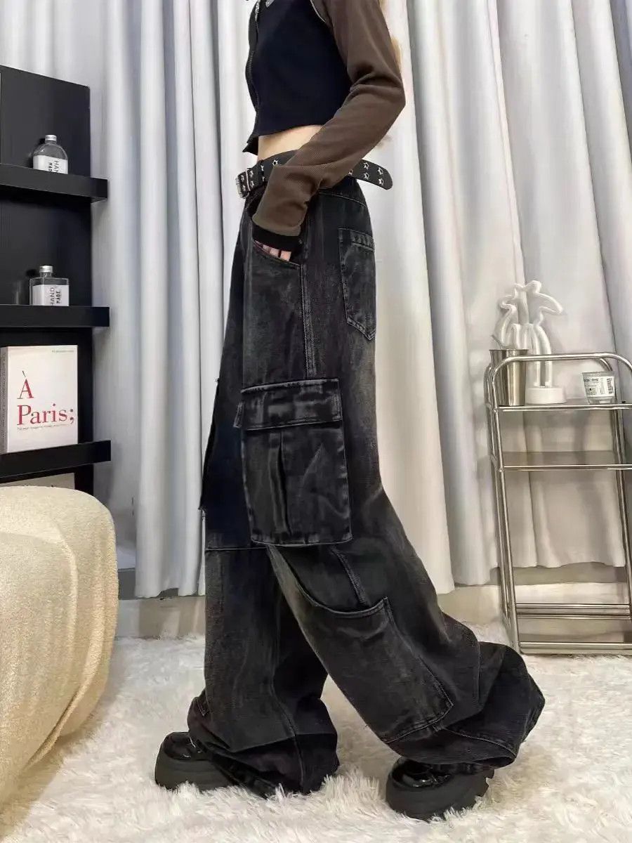 Japanese Brand Loose straight leg high street jeans Size US 30 / EU 46 - 3 Thumbnail