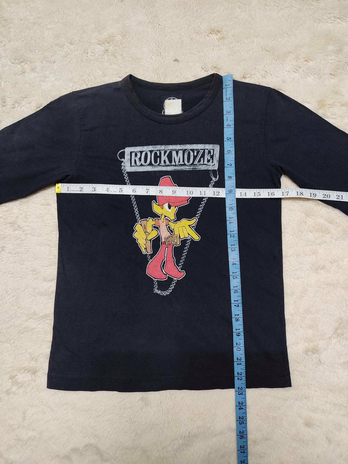 Japanese Brand × agnes b. VINTAGE RARE Agnes B Sport Rockmoze Black Faded T-Shirt Size S / US 4 / IT 40 - 7 Thumbnail