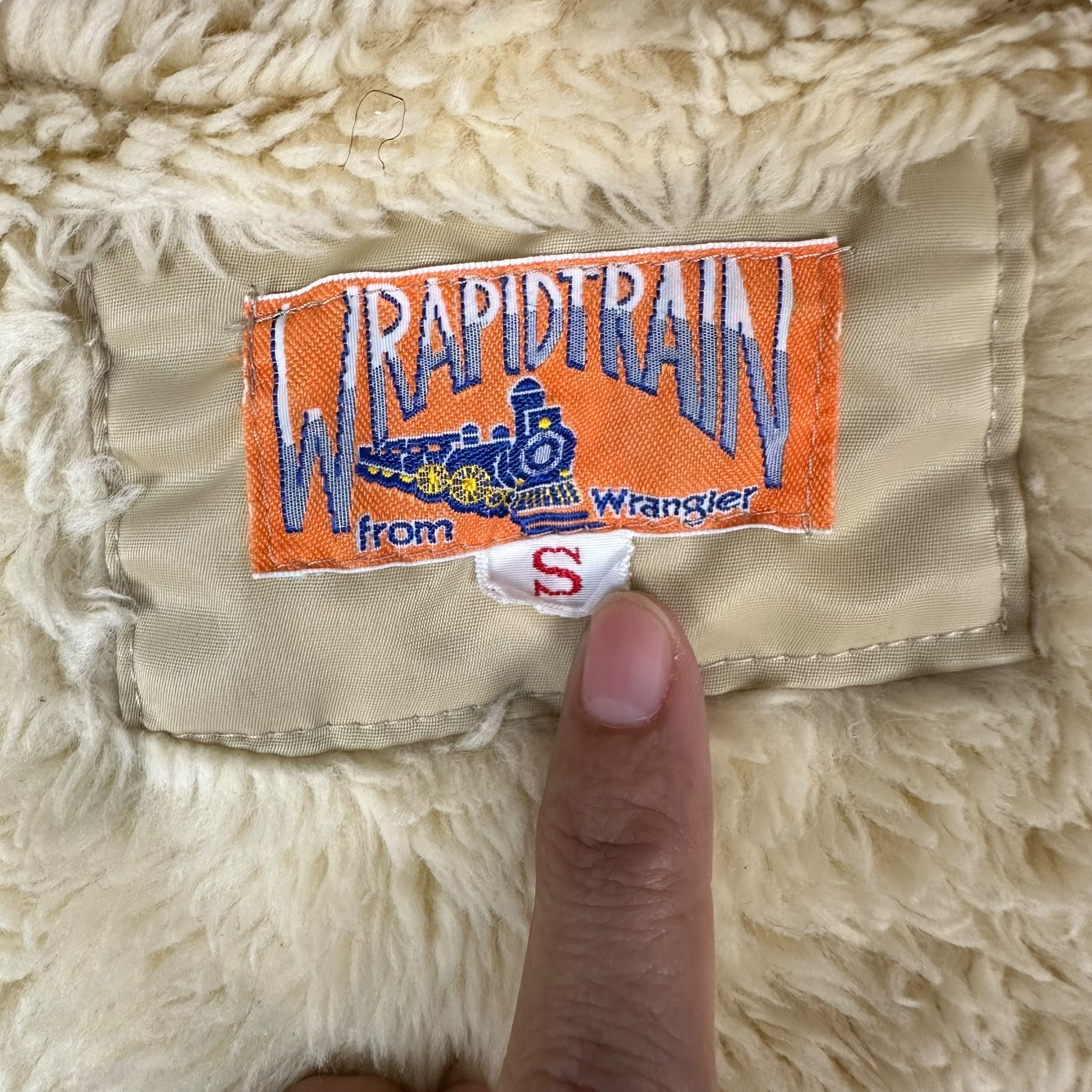 Vintage WRAPIDTRAIN By Wrangler Sherpa Hooded Jacket #A35-0791 Size US S / EU 44-46 / 1 - 8 Thumbnail