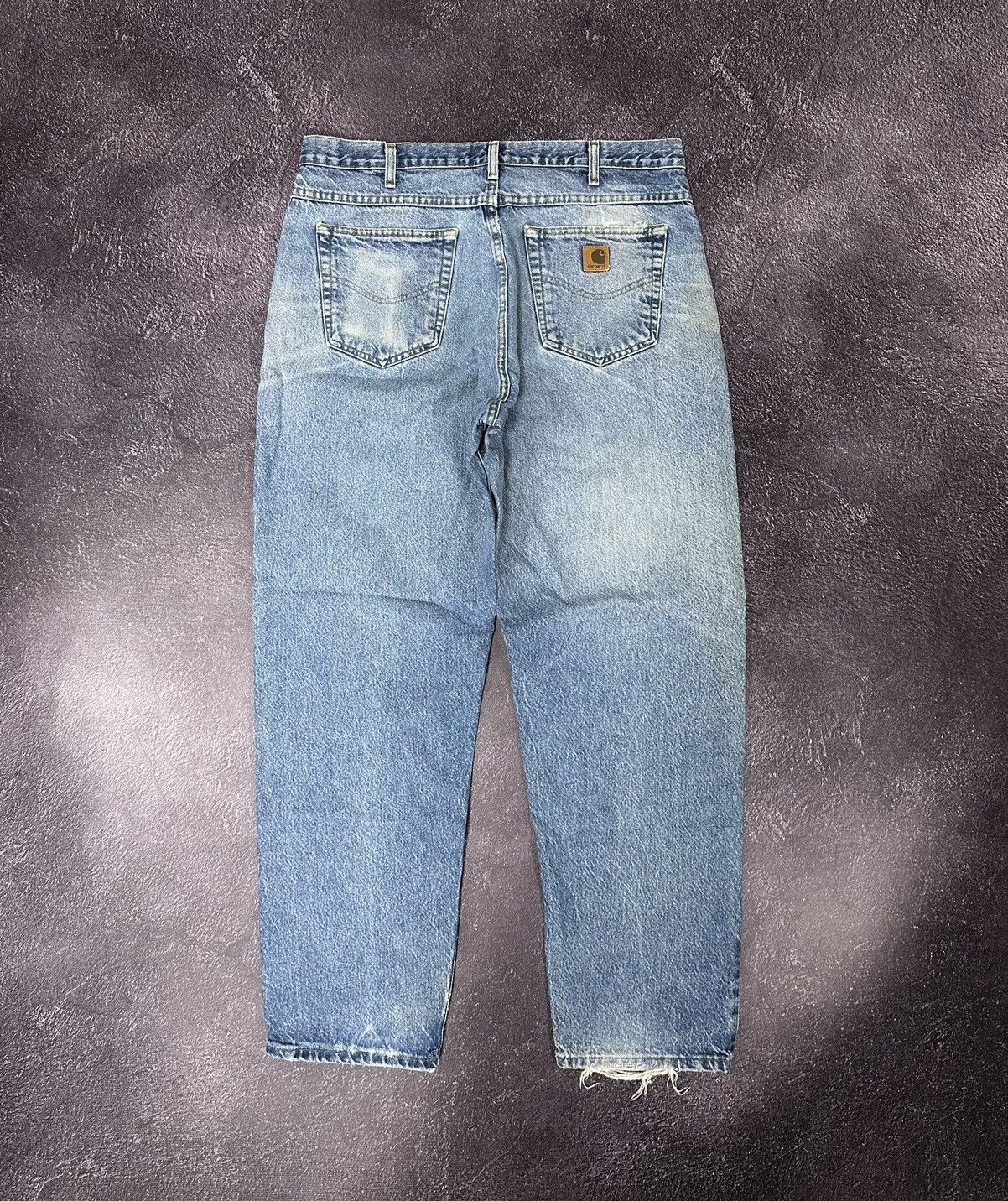Carhartt × Vintage Vintage 90s Carhartt Baggy Work Light Blue Denim Jeans Pants Size US 38 / EU 54 - 1 Thumbnail