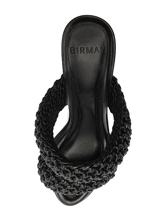 Alexandre Birman os11x0326 Lilla 85mm Woven Leather Sandals in Black Size US 6 / IT 36 - 4 Thumbnail