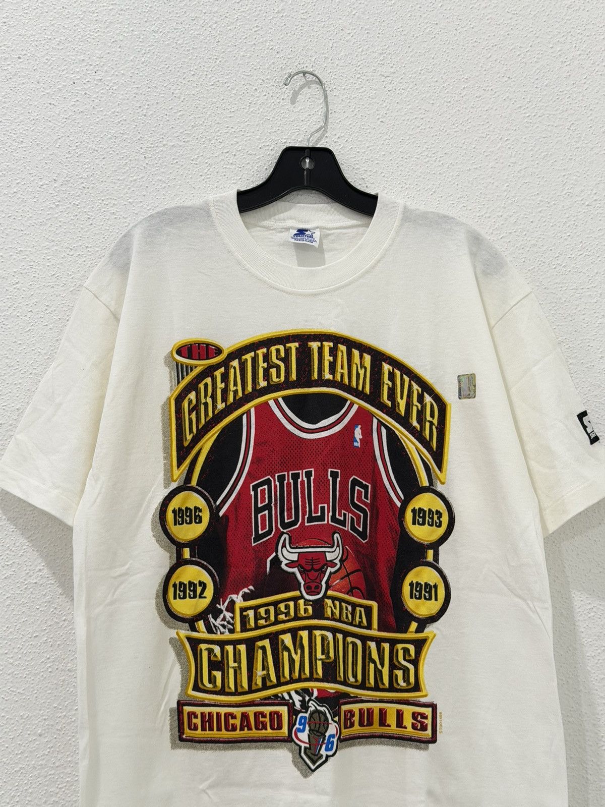Starter Vintage Deadstock Chicago Bulls 1996 NBA Champs Tshirt M Size US M / EU 48-50 / 2 - 2 Thumbnail